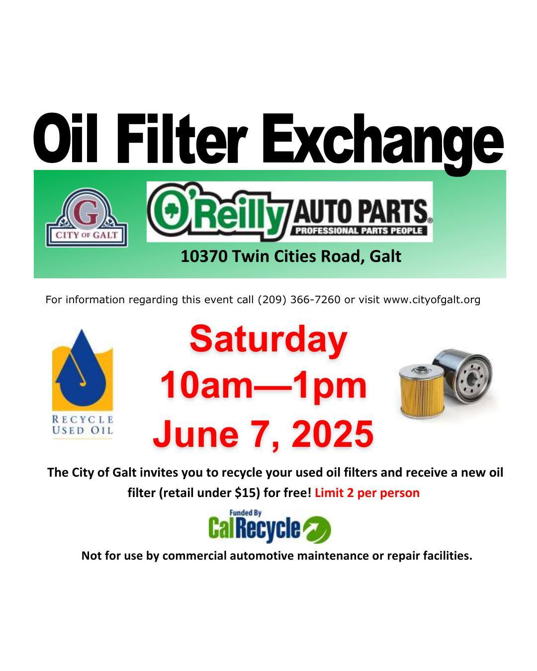 Oil Filter Exchange Event
