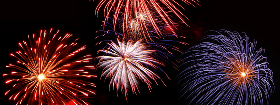Fireworks in the pool
