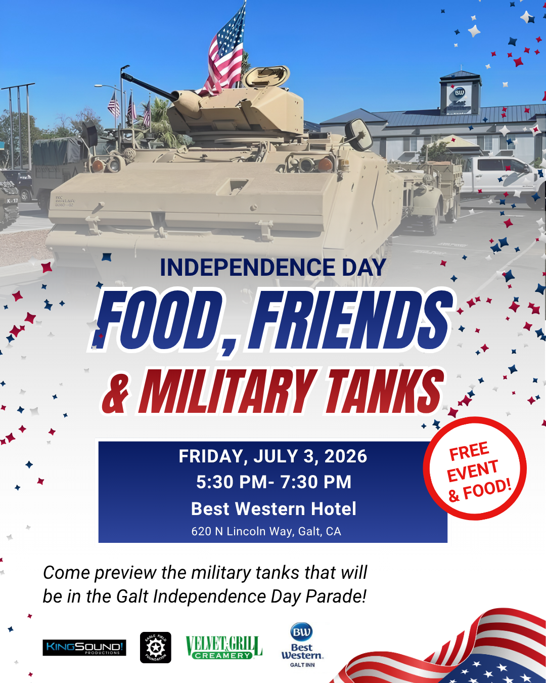 Food Friends and Military Tanks