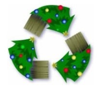 Green and Red Christmas Themed Recycling Sign