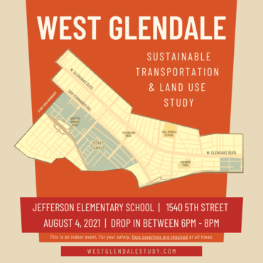A map cutout of west Glendale