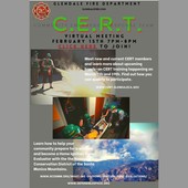 Flyer for the Fire Department's CERT Program on February 15, 2022