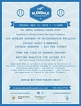 Glendale Dodger Night Flyer with blue background