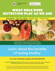 Nutrition As We Age Flyer