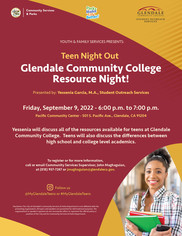 Glendale Community College Resource Night!