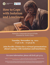 How to Cope with Isolation and Loneliness Flyer