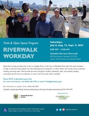 Riverwalk Workdays July-Sept 2023