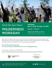 Wilderness Workdays July - Sept 2023