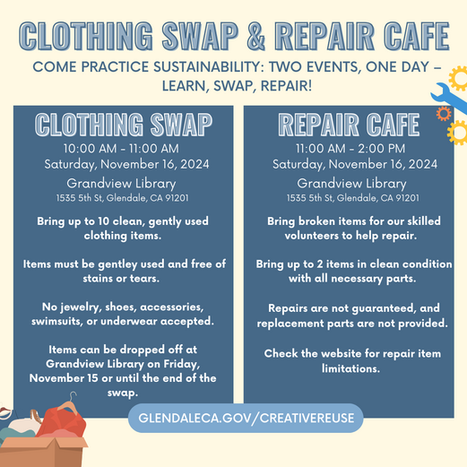 Repair Cafe and Clothing Swap