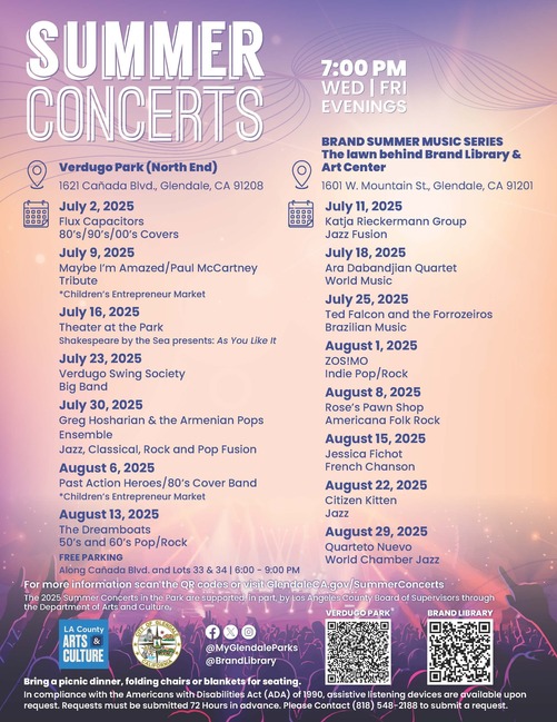 Summer Concerts Flyer