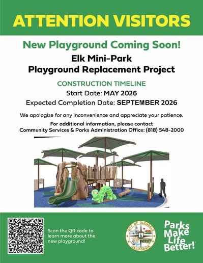 Elk Mini Park Construction Notice