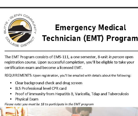 Emergency Medical Technician Program Advertisement 