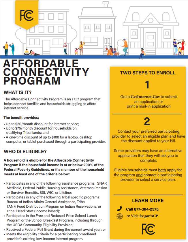 Affordable Connectivity Program Flyer