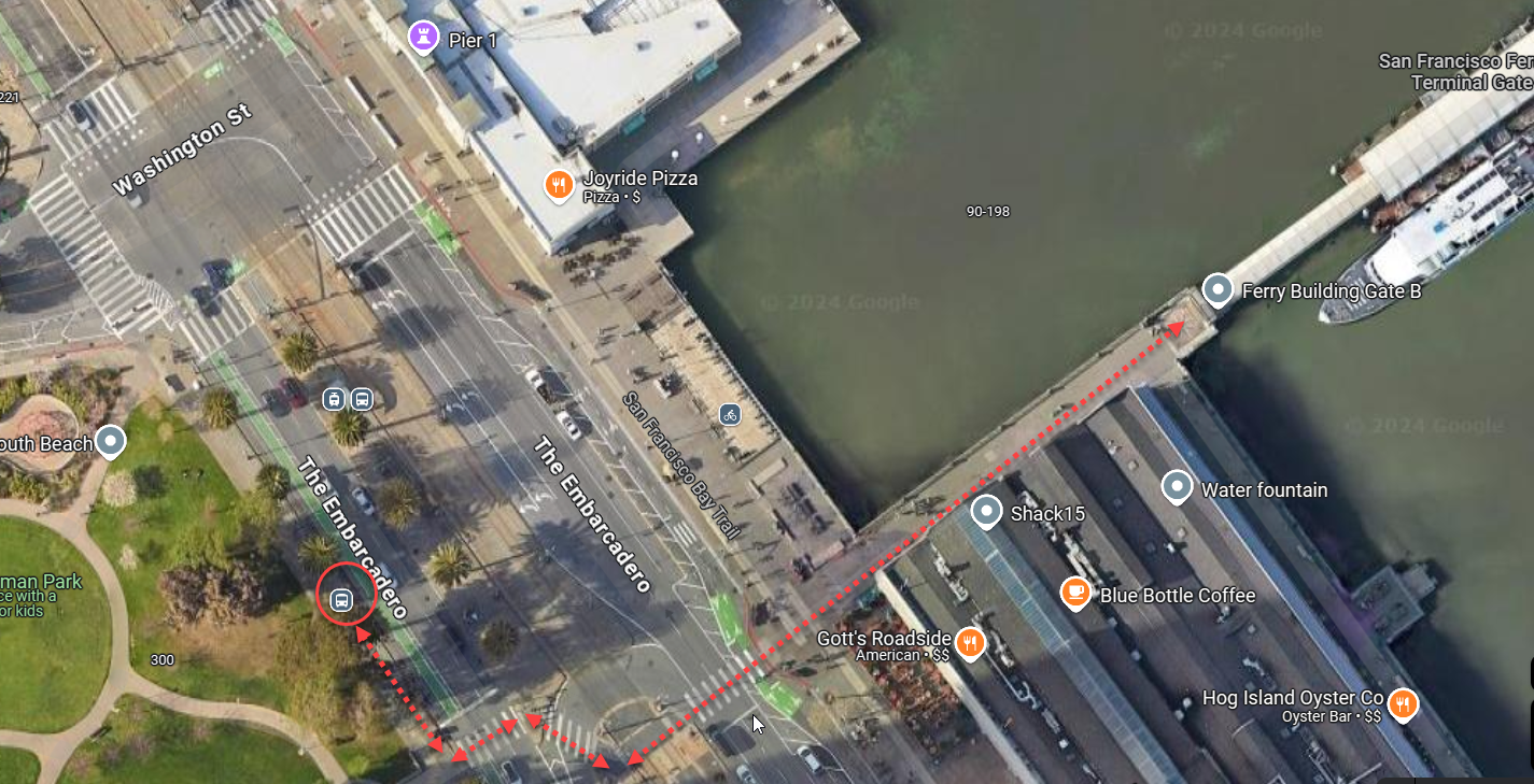 Bus Pick Up Location SF