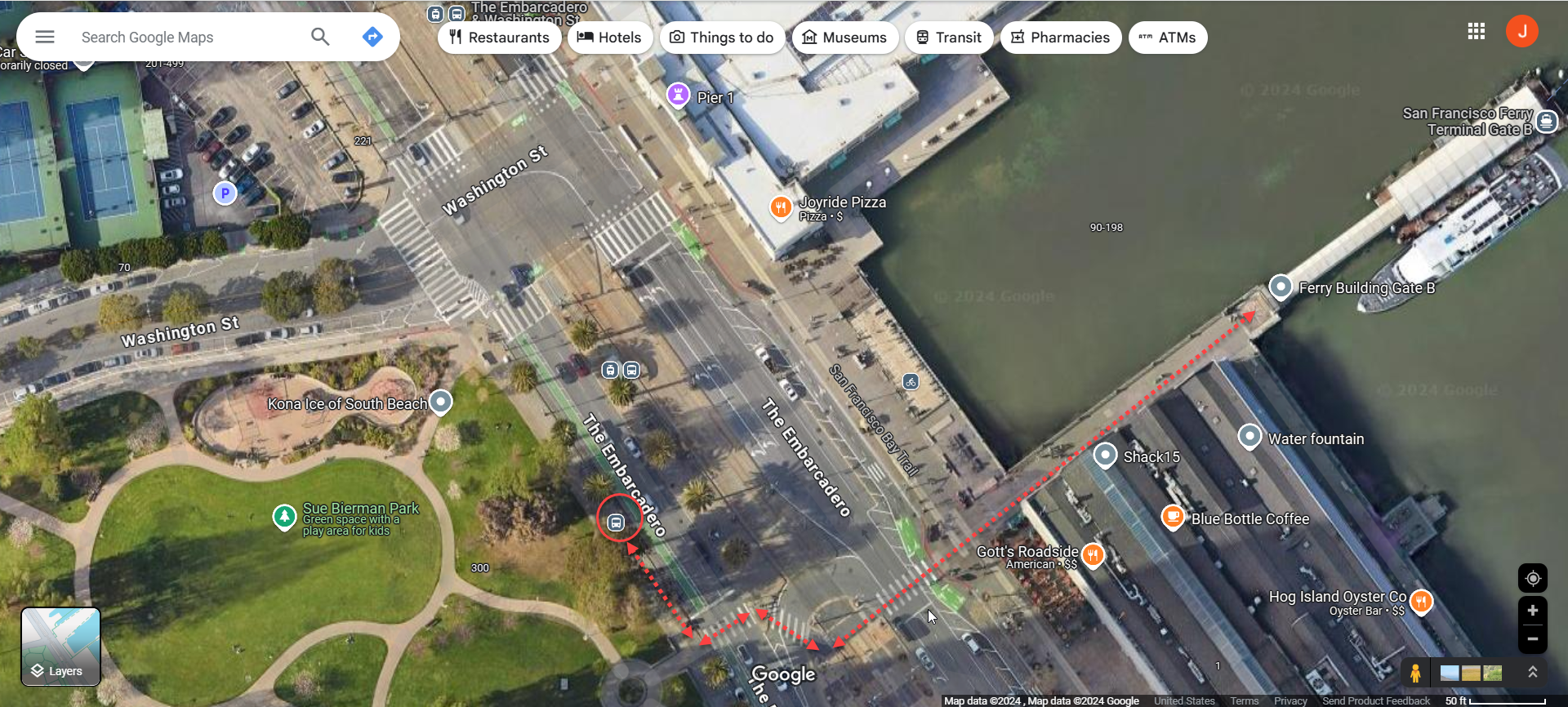 sf bus pickup location