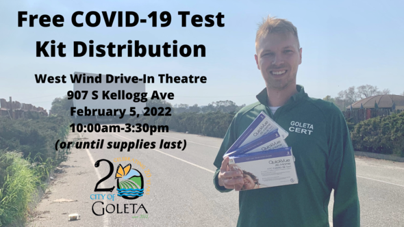 2/05 Covid 19 Test Kit Distribution graphic