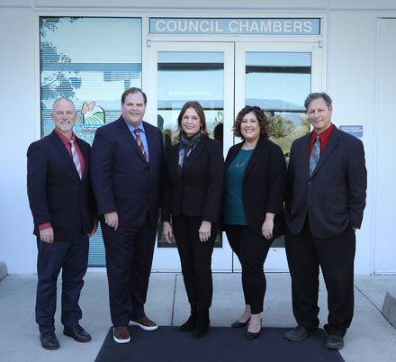 2023 Goleta City Council in front of Council Chambers