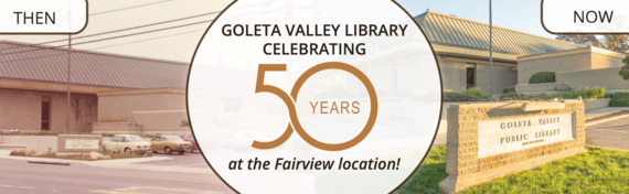 Library 50 Year Event Banner graphic