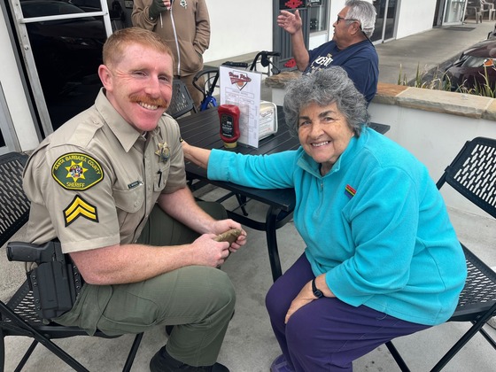 CRD Worden with Attendee at Coffee & Community_250503