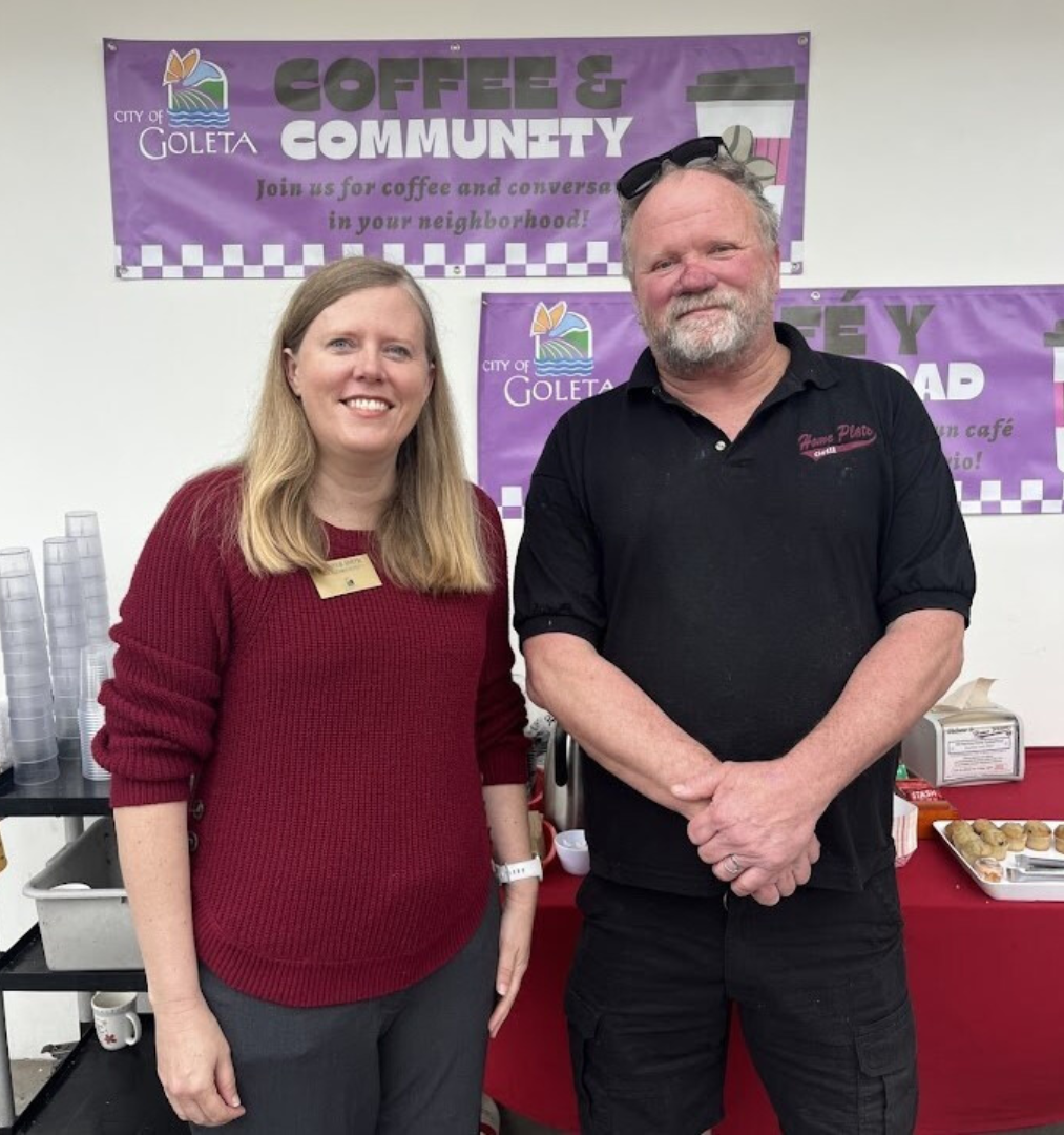 Councilmember Smith and Home Plate Grill Owner Ken Johnson_250503