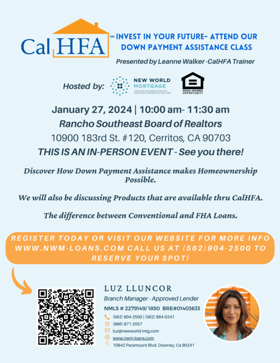 eNews: Join CalHFA at a FREE Homebuyer Workshop in Cerritos