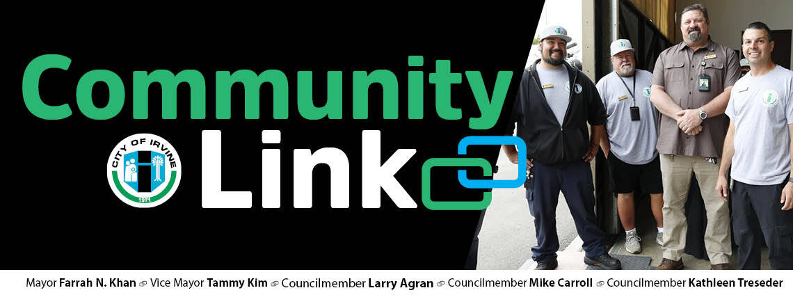 Community Link header with four employees standing next to each other