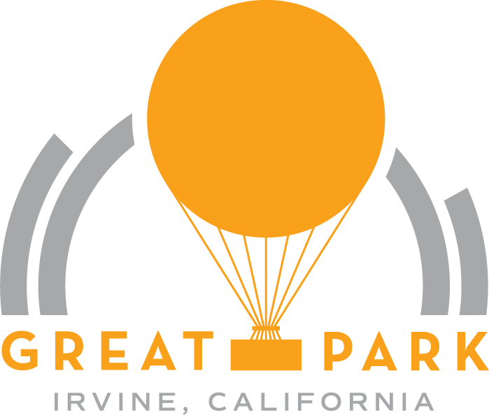 The Great Park logo with an orange balloon 