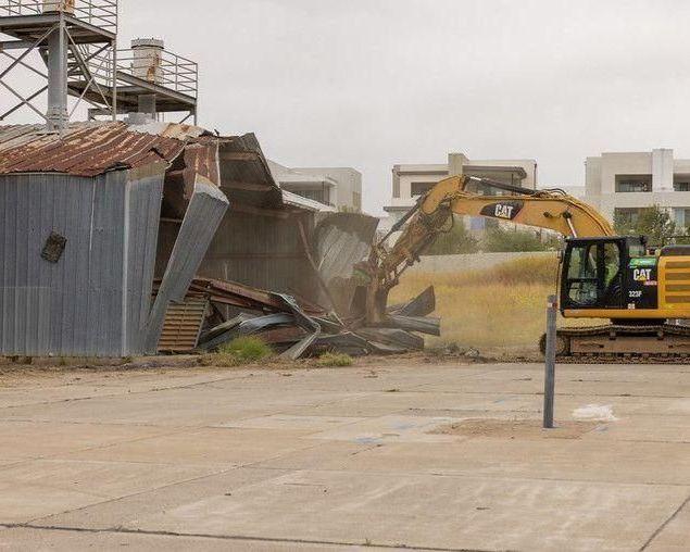 Demolition of a building that was part of Marine Corps Air Station El Toro
