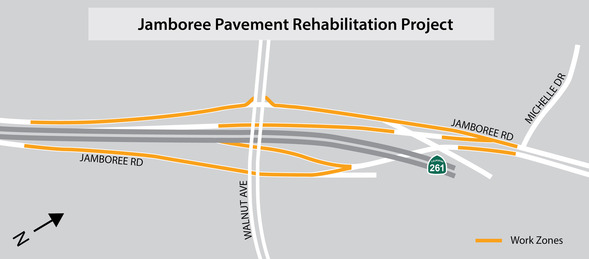 Jamboree Pavement Rehabilitation Map