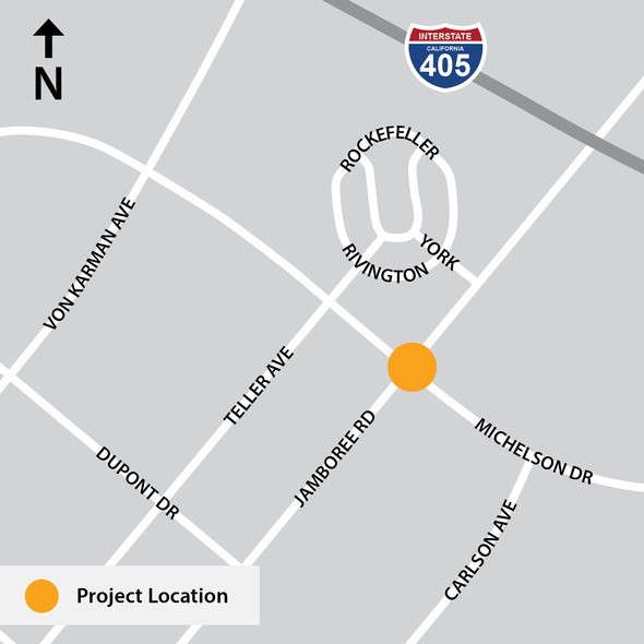 Jamboree & Michelson Pedestrian Bridge Lane Closures