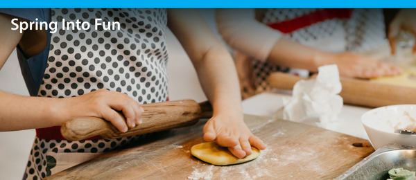 kids baking, spring into fun