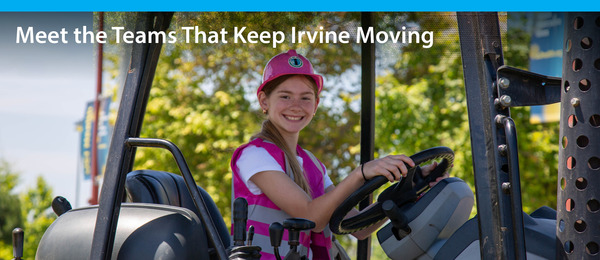 girl in tractor
