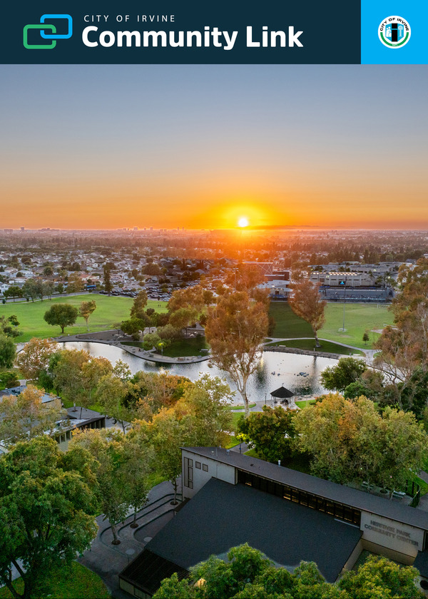 sunset over heritage park in irvine