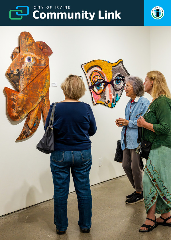 people viewing art