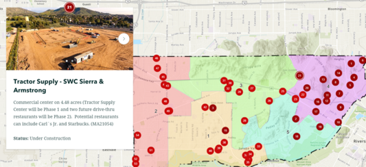 updated GIS Map of construction sites