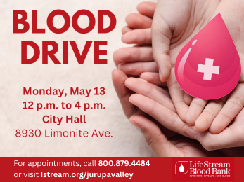Blood Drive on May 13 City Hall