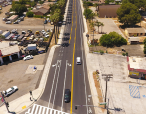 Pacific Avenue bike lanes complete on Limonite