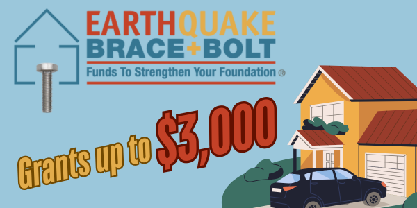 2025 Brace and Bolt Program - Earthquake Proof your home.