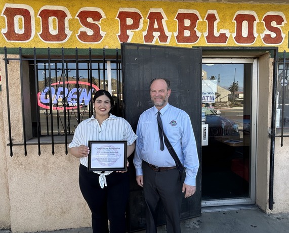 Photo of Mayor Berkson & Joselyn Hernandez