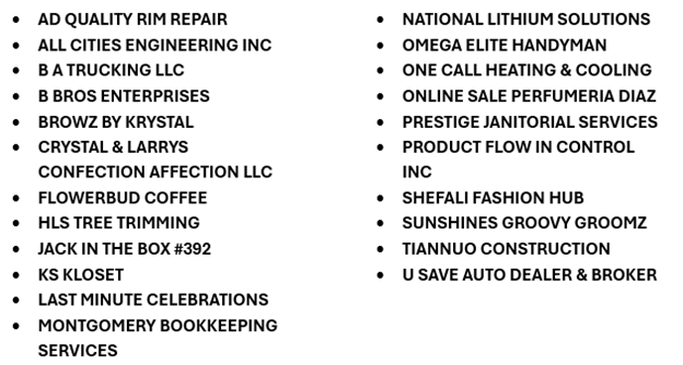 New Businesses Photo