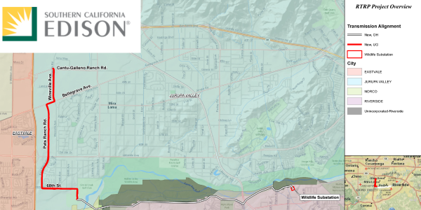 SCE Riverside Transmission Project map overview