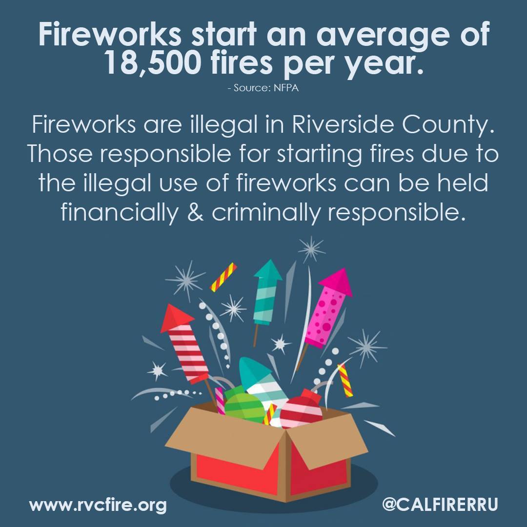 All Fireworks are illegal in RivCo