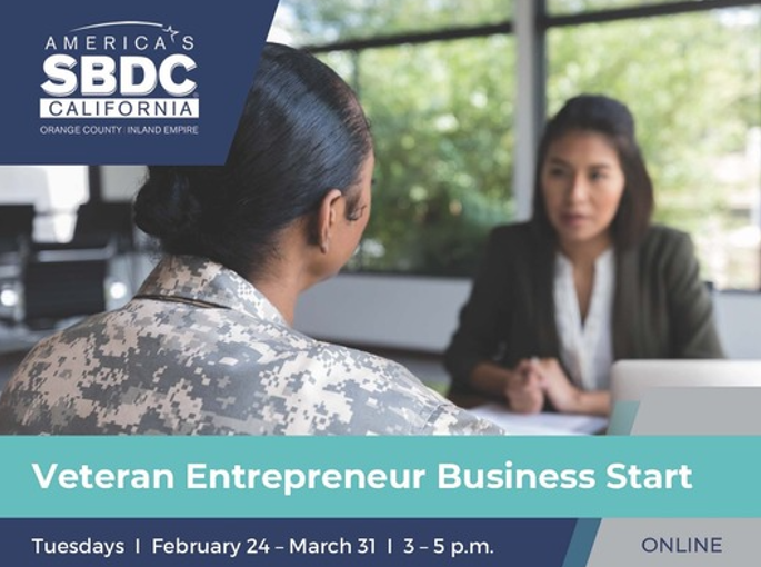 Veteran entrepreneur business start flyer