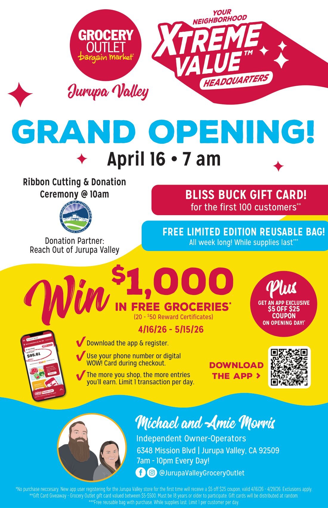 Grocery outlet grand opening flyer