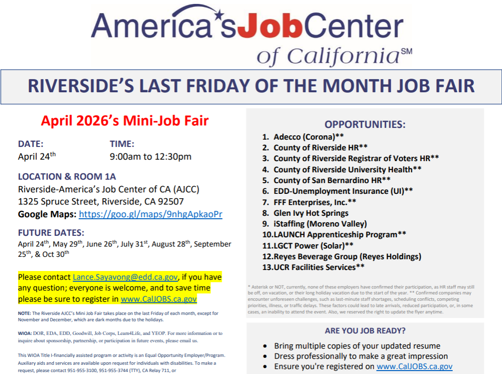 Job fair flyer