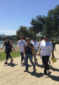 Group Walking at Fitness Challenge