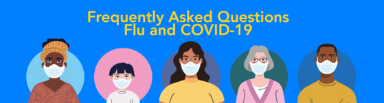 Graphic of animated people wearing masks