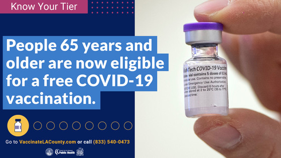People over 65 are now eligible to receive the COVID-19 vaccine.