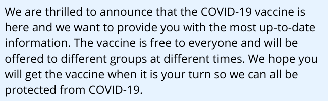 Covid Vaccine is here