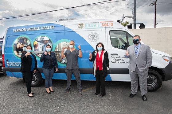 A mobile clinic in Vernon